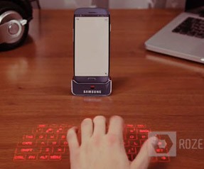 Lazer klavyeli Samsung Galaxy S4